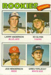 1977 Topps Baseball Cards      487     Larry Anderson/Ed Glynn/Joe Henderson/Greg Terlecky RC